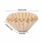 Eunifly Unbleached Coffee Filters Disposable Natural Brown Paper Coffee Filter- 50pcs