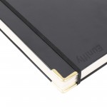 Eunifly Black Spiral Notebook,  A4 8.1"x11.7" Hardcover Lined College Ruled Notebook with Free Dividers