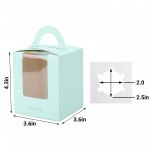 Eunifly Cupcake Boxes Carriers, Single Individual Cupcake Boxes Holders Containers-Green 50pcs 