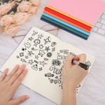 Eunifly Blank Subject Notebook Mixed Colorful A5 5.51" x 8.26" 60 Pages Notebook Unlined Travel Journal 8PCS