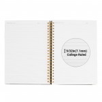 Eunifly Black Spiral Notebook,  A4 8.1"x11.7" Hardcover Lined College Ruled Notebook with Free Dividers